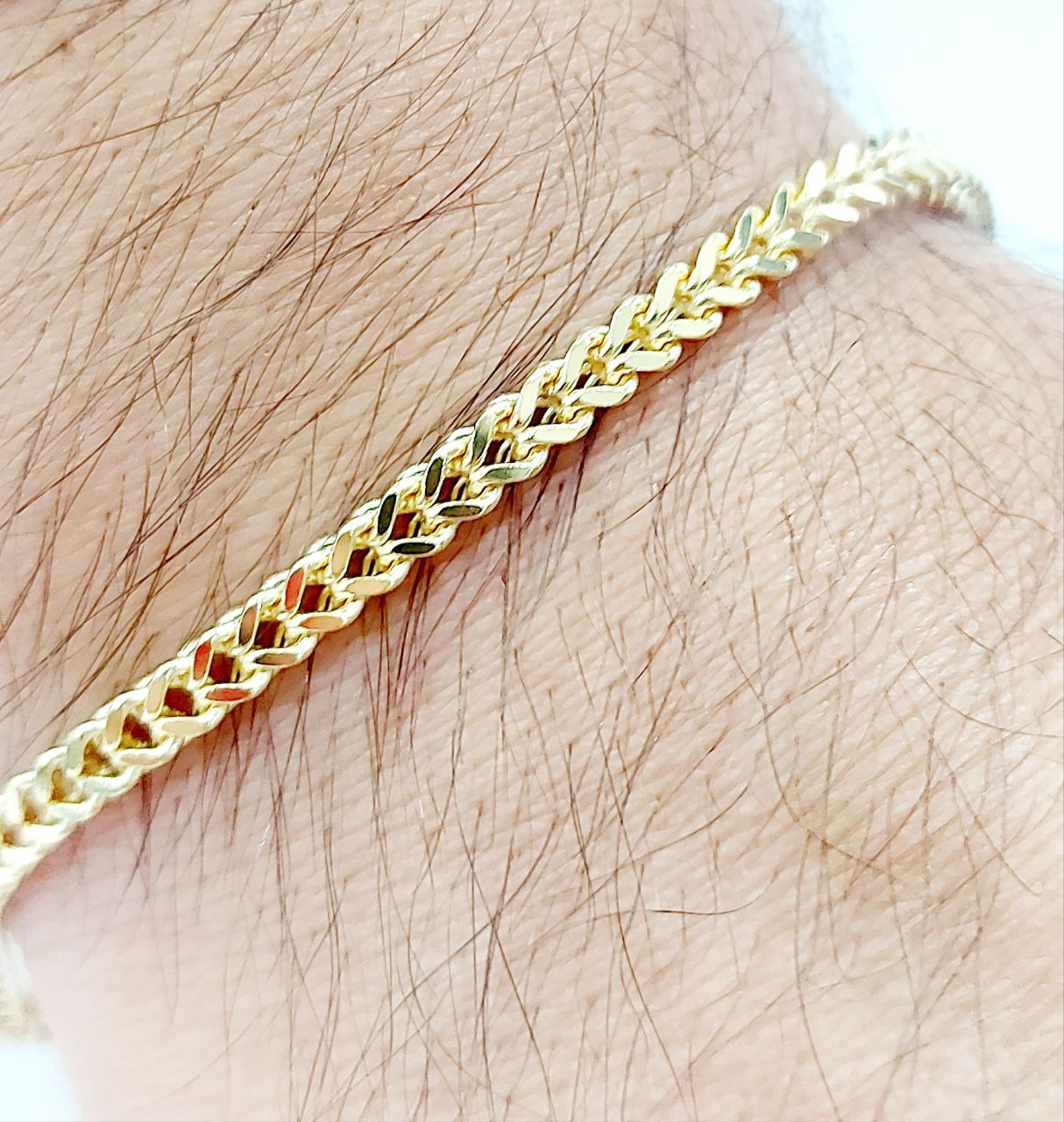 Bracciale modello spiga Unisex Oro Giallo 18 kt -750 -20 cm - Oreficeria