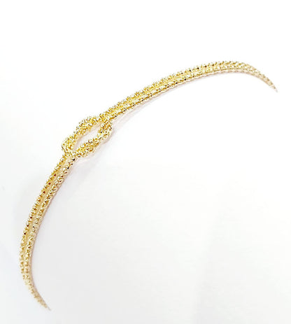 Bracciale cordoncino due fili Nodo 18kt (750) - Oreficeria