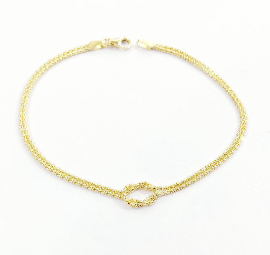Bracciale cordoncino due fili Nodo 18kt (750) - Oreficeria