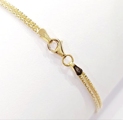 Bracciale cordoncino due fili Nodo 18kt (750) - Oreficeria