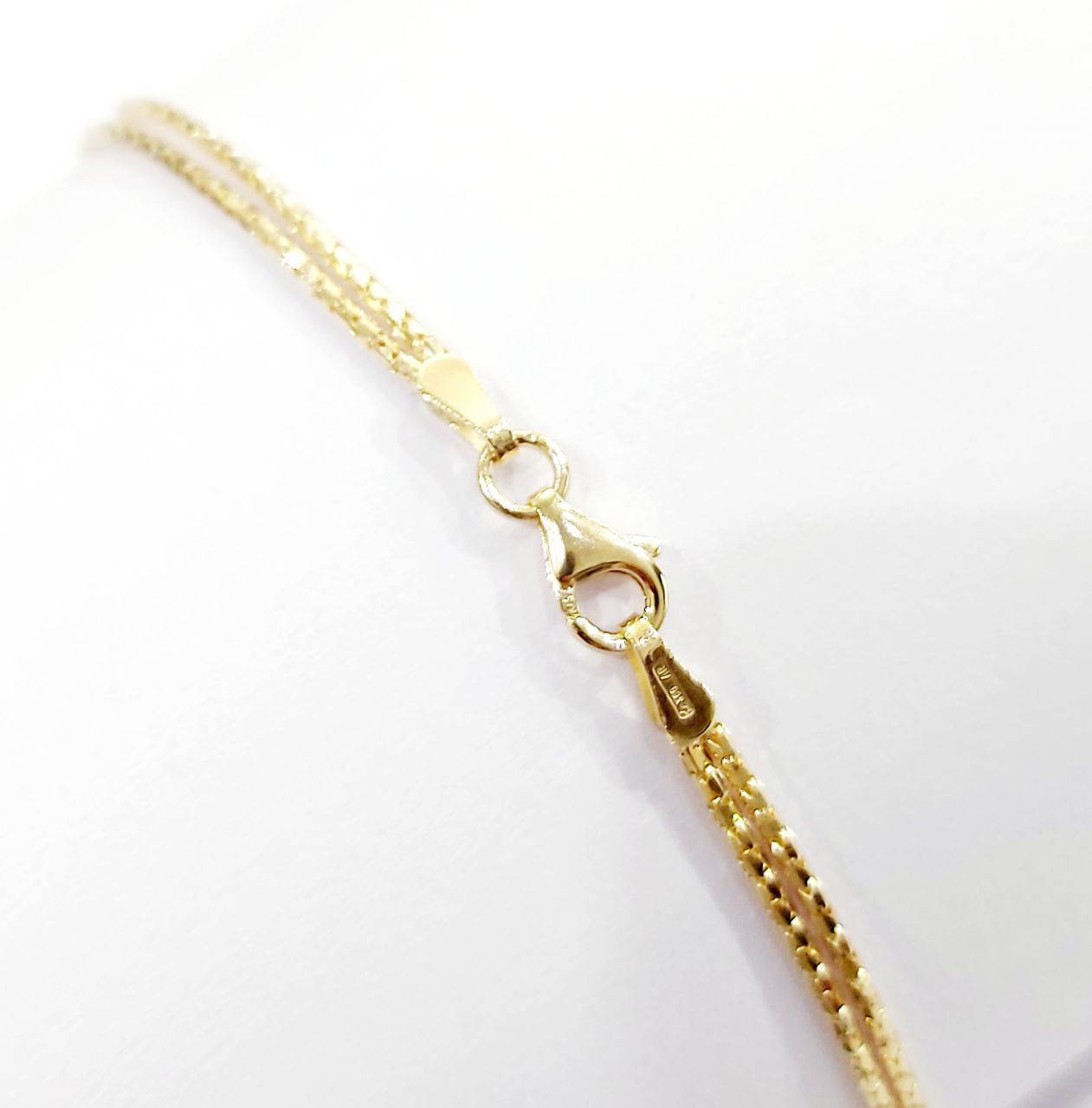 Bracciale cordoncino due fili Nodo 18kt-750-19,50 cm - Oreficeria