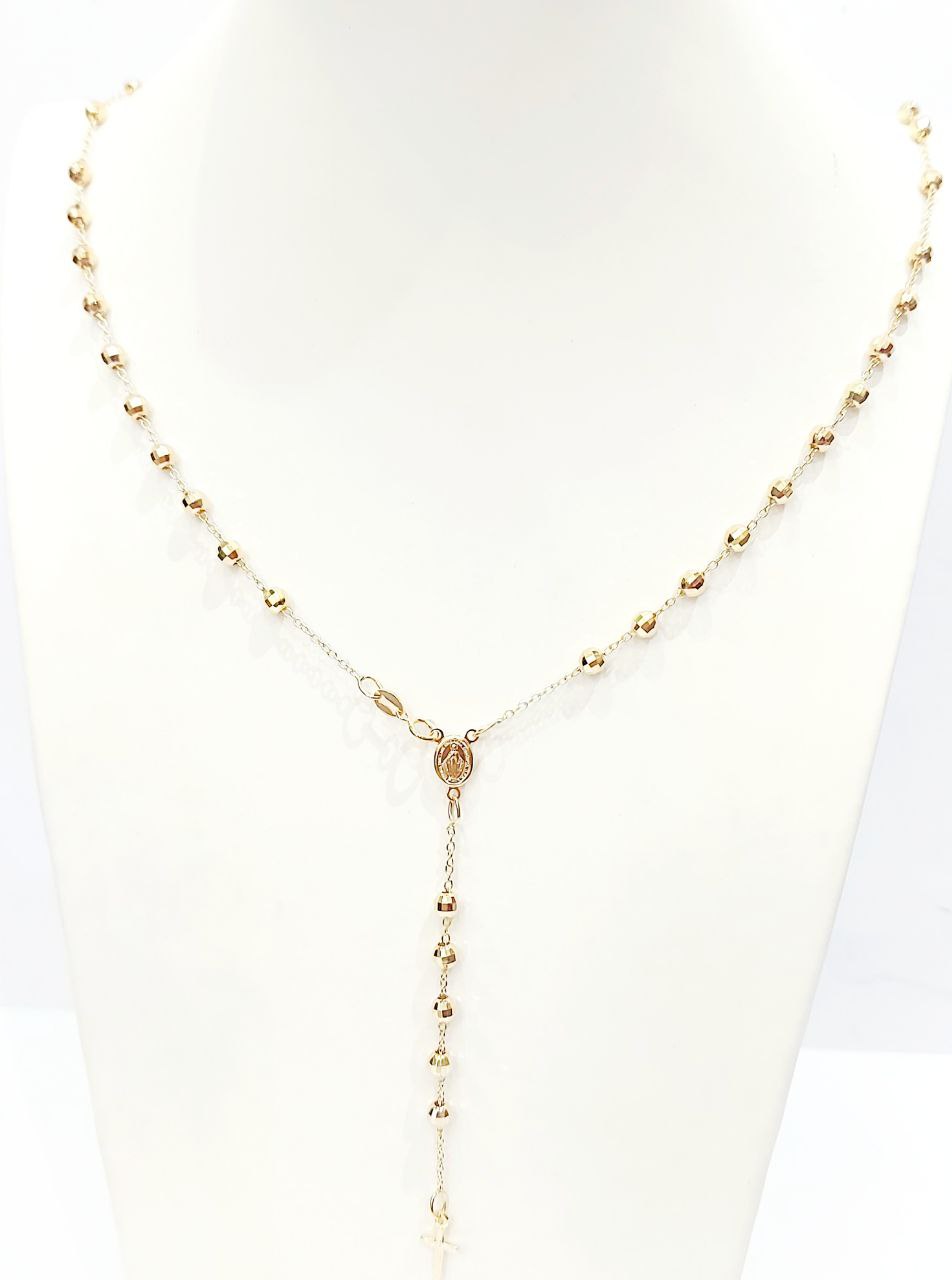 COLLANA ROSARIO DONNA IN ACCIAIO IP GOLD CON CROCI ED ELEMENTI BIANCHI COLLANA ROSARIO DONNA IN ACCIAIO IP GOLD CON CROCI ED ELEMENTI BIANCHI