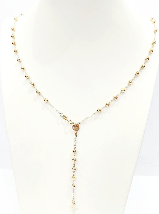 Collana rosario tradizionale  Sfaccettato Oro Giallo 18kt (750) - 12,60gr - Oreficeria