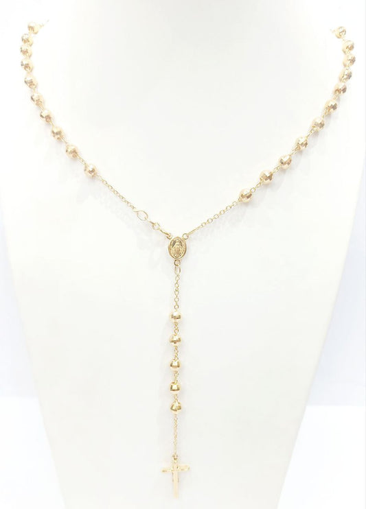 Collana rosario tradizionale  Sfaccettato Oro Giallo 18kt (750) - 19,25gr - Oreficeria