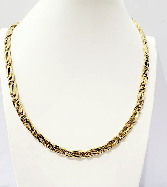 Collier Unisex in maglia piena in Oro Giallo 18 Kt (750) - Oreficeria