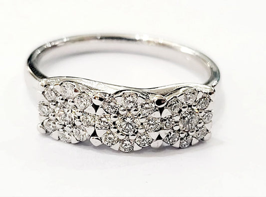 Anello trilogy magic in Oro Bianco con Diamanti 0,57 ct 18kt (750)