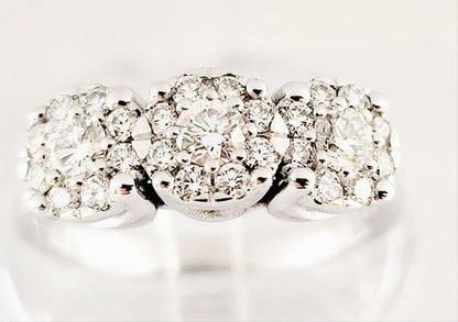 Anello trilogy modello  magic in Oro Bianco con Diamanti 0,93 ct 18kt (750)