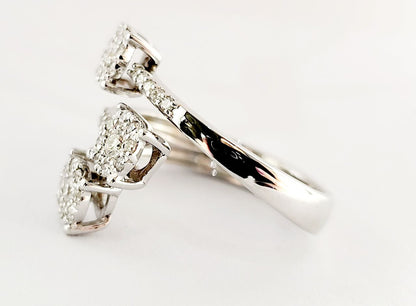 Anello Trilogy  modello magic con Diamanti ct 0,49  in Oro Bianco 18 kt (750)
