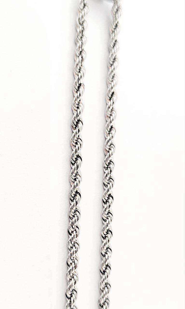 Collana e pendente croce in Oro Bianco con Smeraldi 1,45 ct e Diamanti 0,50 ct 18 kt (750)