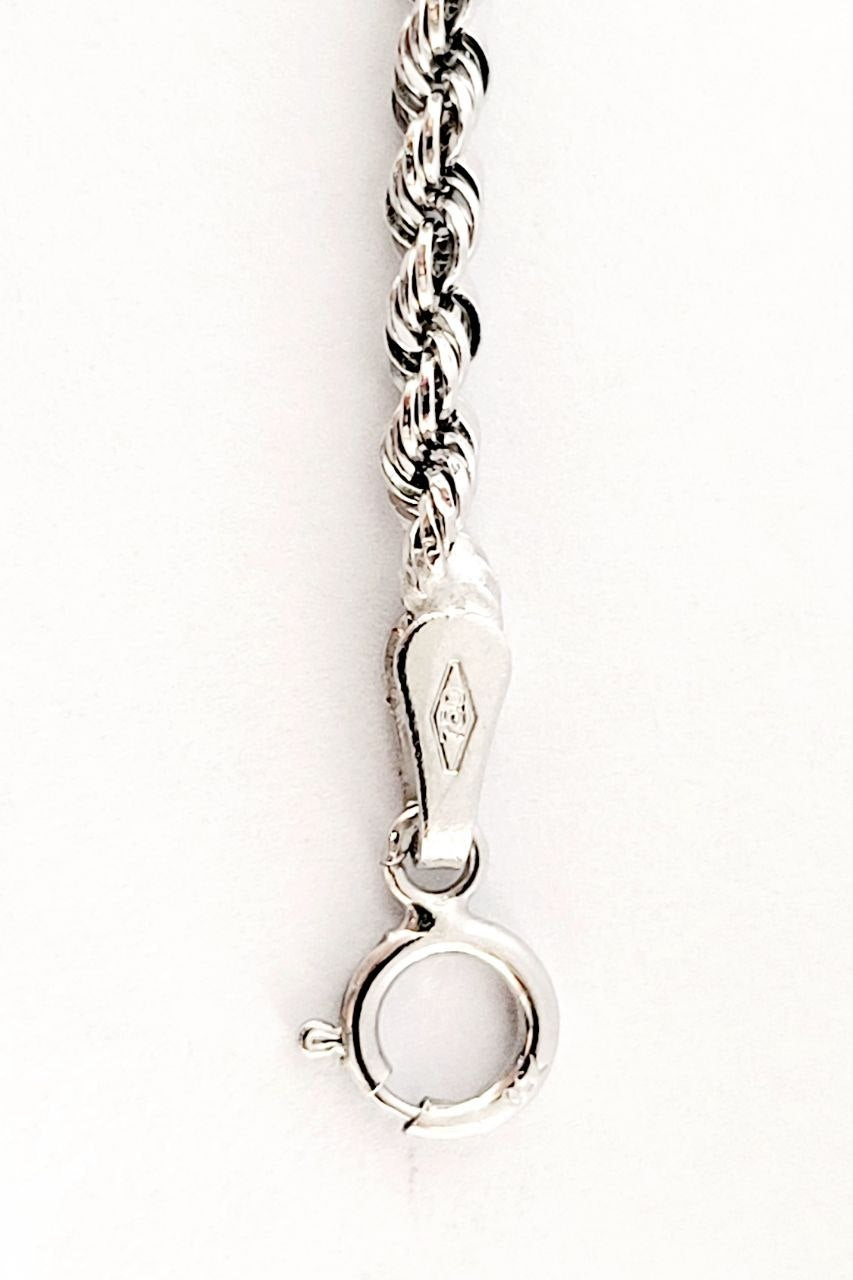 Collana e pendente croce in Oro Bianco con Smeraldi 1,45 ct e Diamanti 0,50 ct 18 kt (750)