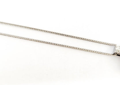 Collana Croce in Oro Bianco 18K con Diamanti 0,50 ct