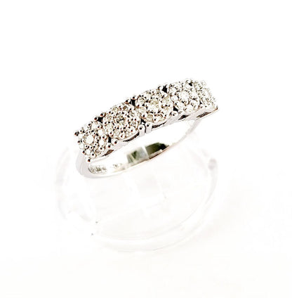 Anello veretta  magic  con diamanti 0,40 ct in Oro Bianco 18 kt (750)