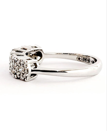 Anello veretta  magic  con diamanti 0,40 ct in Oro Bianco 18 kt (750)