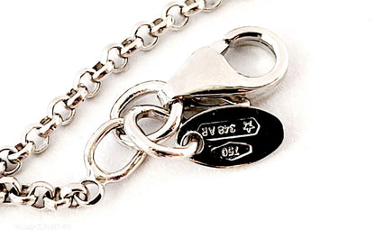 Collana Croce in Oro Bianco 18k con Diamanti bianchi ct 0,25 Diamanti Neri ct 1,07