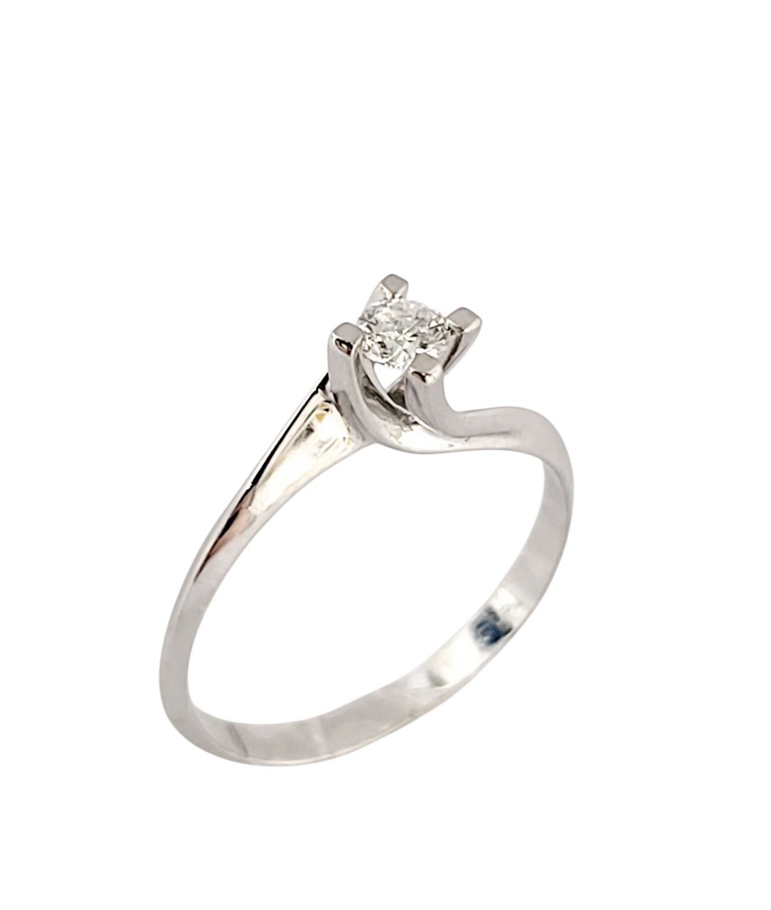 Anello solitario Valentino in oro 18K con diamante ct 0,20 + certificato gemmologico