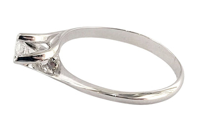 Anello Solitario Valentino in Oro bianco con Diamante 0,20 ct 18 kt (750)