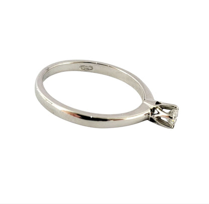 Anello solitario Tiffany 6 griffe Diamante ct 0,30 + certificato gemmologico