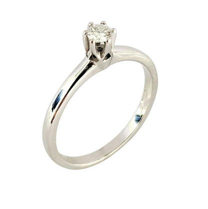 Anello solitario Tiffany 6 griffe Diamante ct 0,30 + certificato gemmologico