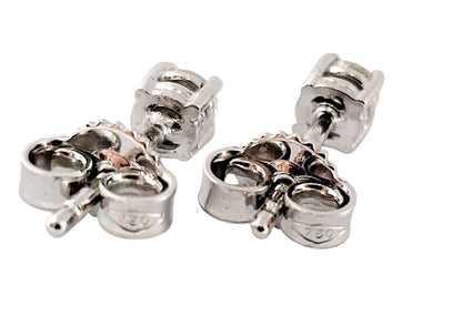 Anello solitario Tiffany 4 griffe + orecchini punto luce a filo con diamanti ct 0,30 + certificato gemmologico