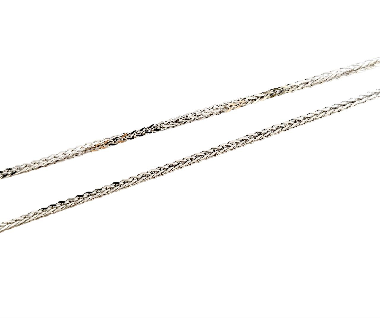 Collana con pendente Croce in Oro Bianco 18 kt -750  Zaffiri 0.69 ct Diamanti 0.39 ct