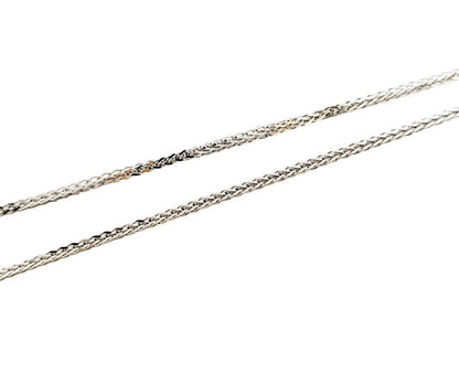 Collana con pendente Croce in Oro Bianco 18 kt -750  Zaffiri 0.69 ct Diamanti 0.39 ct