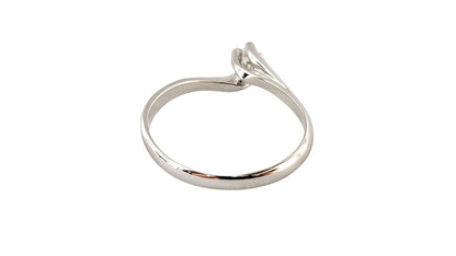 Anello solitario Valentino in oro bianco 18k con Diamante ct 0,10