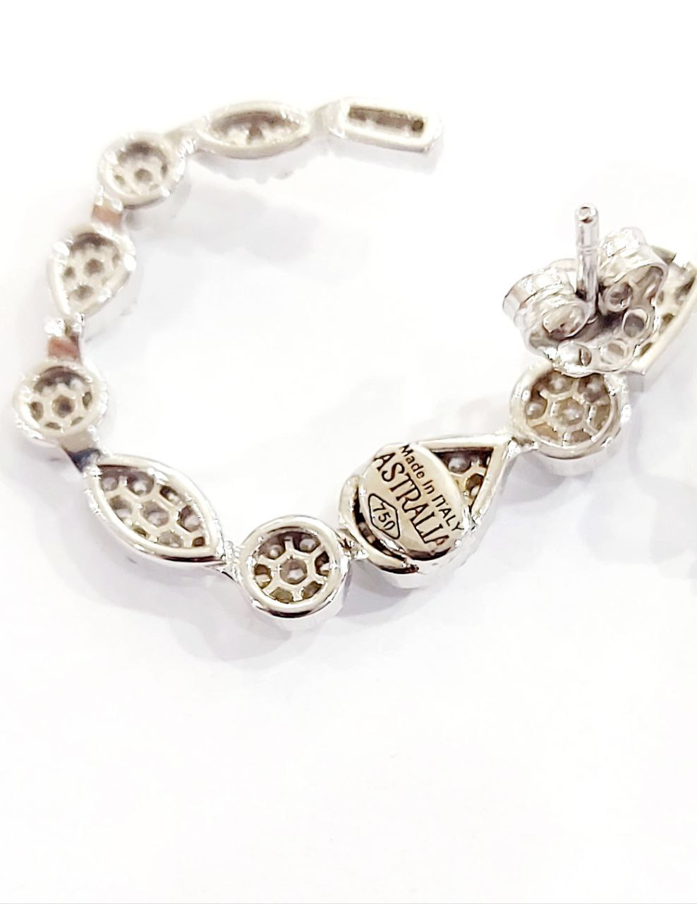 Orecchini Donna cerchio aperto Oro 18kt -750 Diamanti ct 1,28