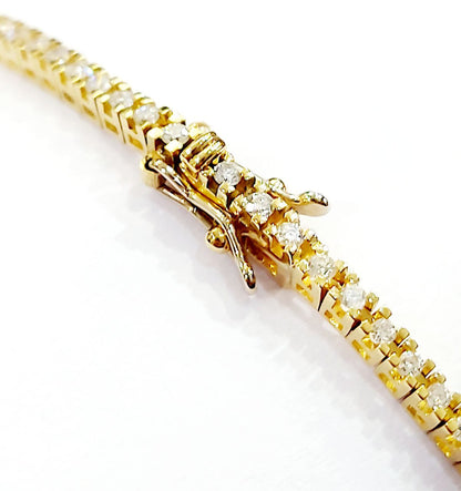 Bracciale tennis con Diamanti 1,10 ct in Oro Giallo 18 kt (750)