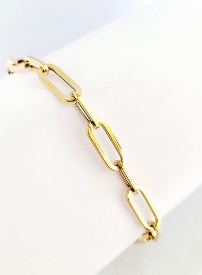 Bracciale maglia a catena ovale in oro giallo 18Kt - 2.410gr - Oreficeria