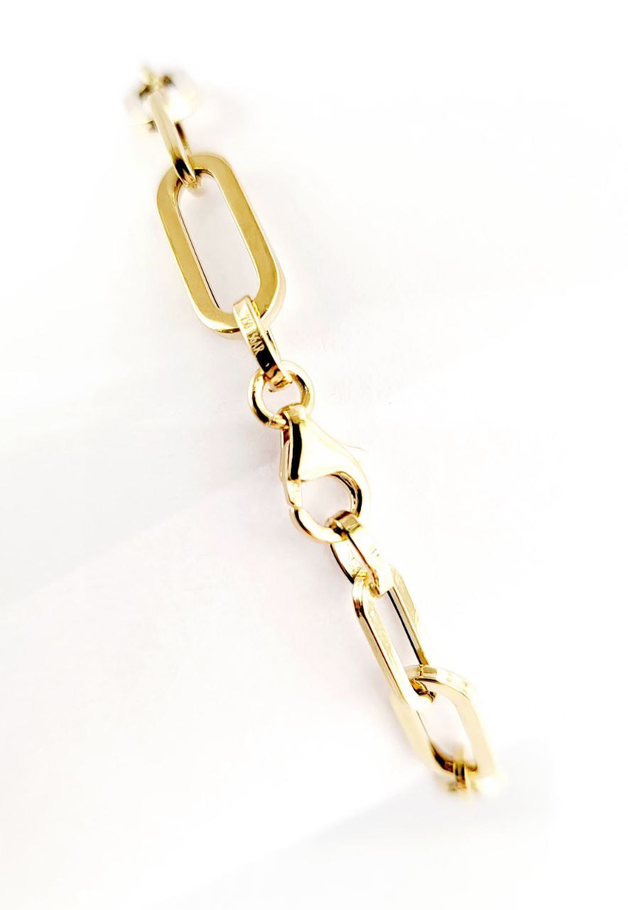 Bracciale maglia a catena ovale in oro giallo 18Kt - 2.410gr - Oreficeria