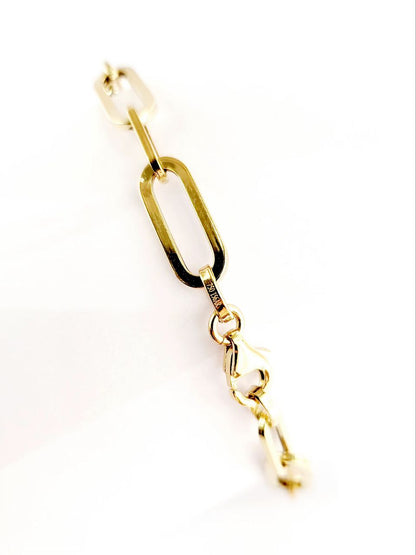 Bracciale maglia a catena ovale in oro giallo 18Kt - 2.410gr - Oreficeria