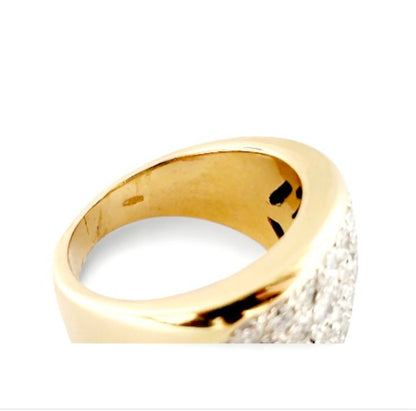 Anello a fascia in Oro Bianco e Oro Giallo con Diamanti ct 3,50 18 kt (750) IGI INTERNATIONAL