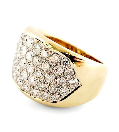 Anello a fascia in Oro Bianco e Oro Giallo con Diamanti ct 3,50 18 kt (750) IGI INTERNATIONAL
