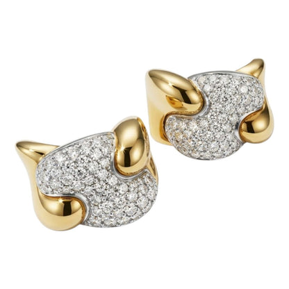 Orecchini Astralia con Diamanti 2,08 ct in Oro Bianco e Oro Giallo 18 kt (750)