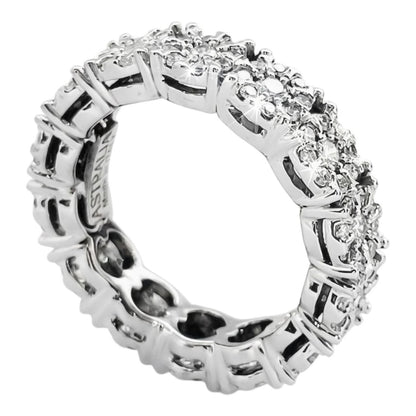 Anello Astralia a fascia eternity magic con Diamanti ct 1,52 in Oro bianco 18 kt (750)