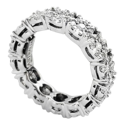 Anello Astralia a fascia eternity magic con Diamanti ct 1,52 in Oro bianco 18 kt (750)