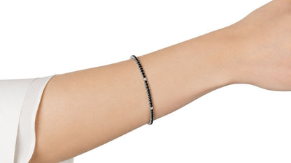 Bracciale tennis con Zaffiro multicolor 4,50 ct in Oro Rosa 18 kt (750) -17 cm