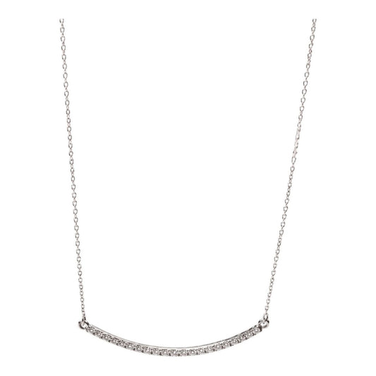 Collana “sorriso” con  diamanti ct 0,25 in oro bianco 18 kt (750)