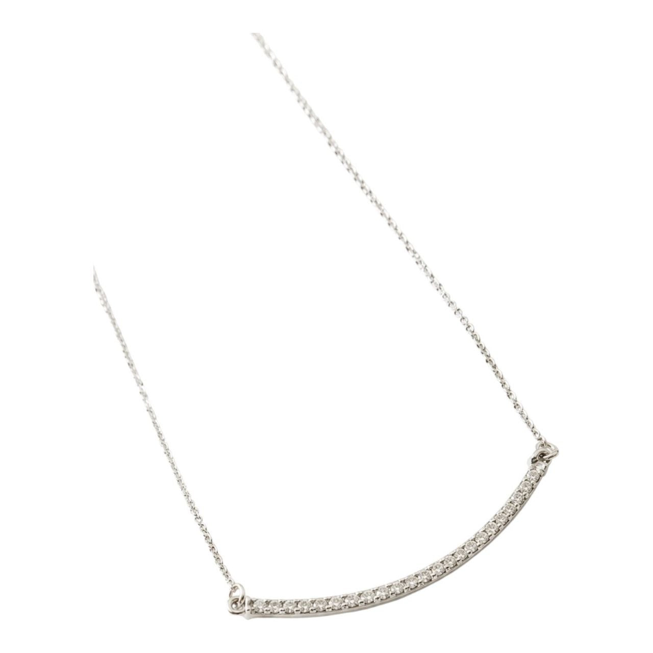 Collana “sorriso” con  diamanti ct 0,25 in oro bianco 18 kt (750)