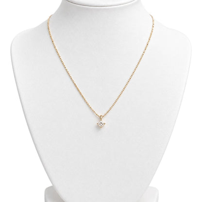 Collana con pendente punto luce in Oro Rosa con Diamante 0,10 ct 18 kt (750)