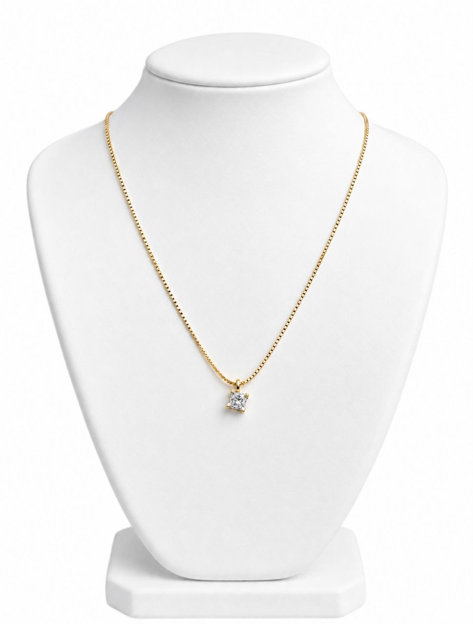 Collana con pendente punto luce in Oro Rosa con Diamante 0,20 ct 18 kt (750)