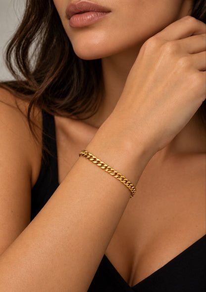 Bracciale groumette in oro giallo 18kt (750)