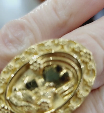 Anello vintage fascia larga schiava Oro 18kt - Oreficeria