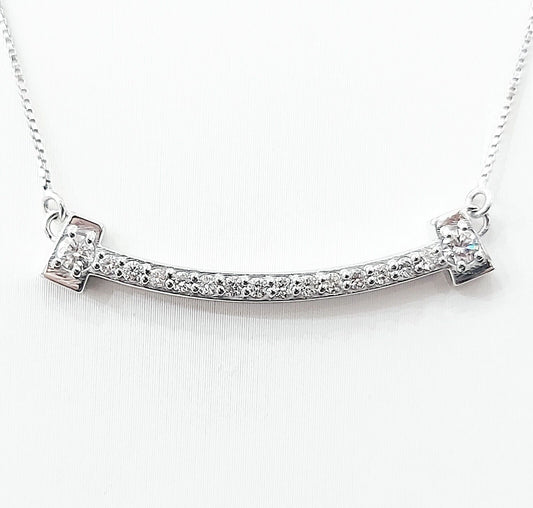 Collier sorriso con Diamanti 0,72 ct in Oro Bianco 18 kt (750)